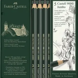 Faber Castell Potlood 9000 - Jumbo etui met 5 stuks Tijdelijk Beschikbaar