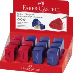Fabrieksprijs Faber Castell puntenslijper "Sleeve" Mini enkel rood/blauw