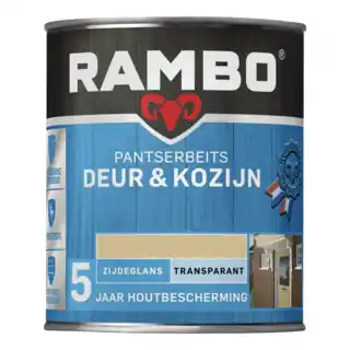 Lage Kosten Rambo Pantserbeits Deur & Kozijn Zijdeglans Transparant 750 ml - Blank