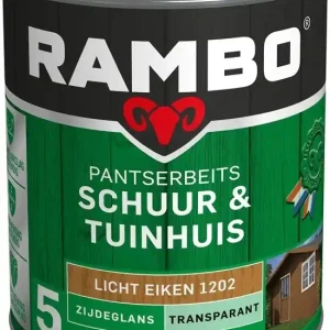 Alleen Vandaag Rambo Pantserbeits Schuur & Tuinhuis Zijdeglans Transparant - Licht eiken