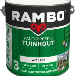 Rambo Pantserbeits Tuinhout Zijdeglans Dekkend - Wit Merkproduct