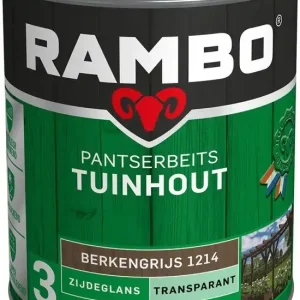 Laatste Versie Rambo Pantserbeits Tuinhout Zijdeglans Transparant - Berkengrijs