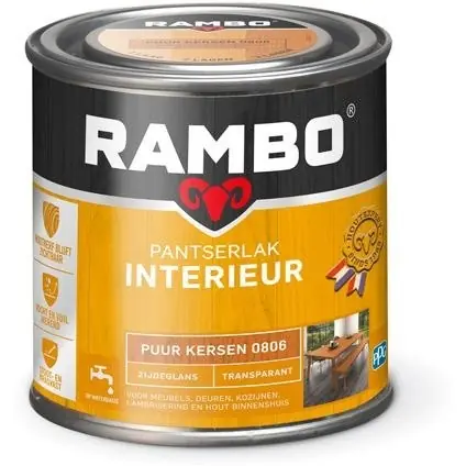 Gereduceerde Prijs Rambo Pantserlak Interieur Transparant Zijdeglans - Puur kersen