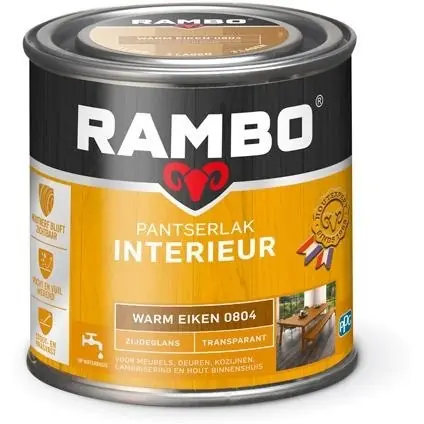 Rambo Pantserlak Interieur Transparant Zijdeglans - Warm eiken Speciale Aanbieding