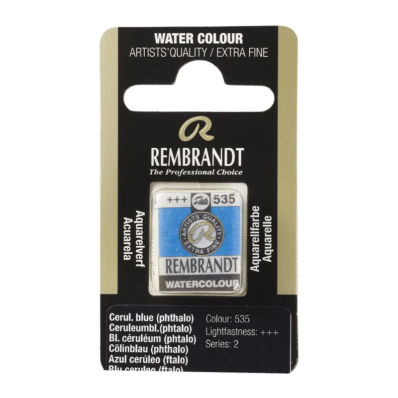 Exclusieve Aanbieding Rembrandt Aquarelverf Napje - Ceruleumblauw (Phtalo) #535