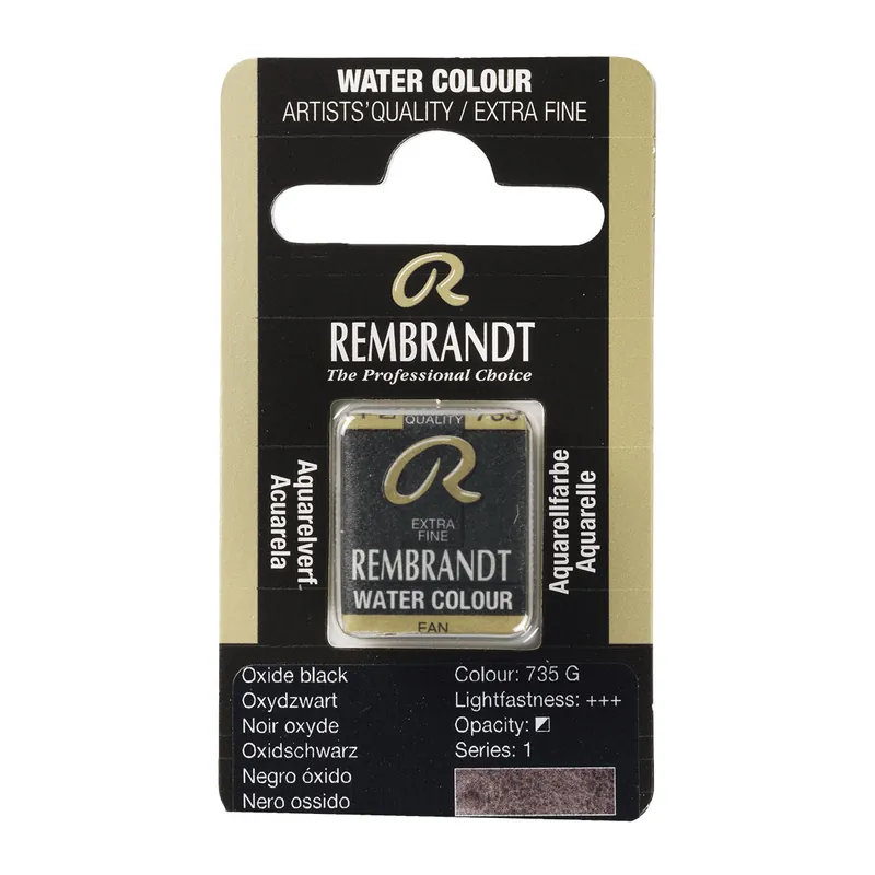 Rembrandt Aquarelverf Napje - Oxydzwart #735 Uitverkoop