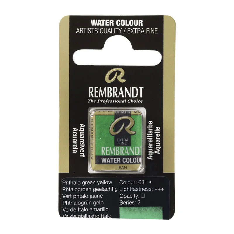 Nieuw Rembrandt Aquarelverf Napje - Phtalogroen Geelachtig #681