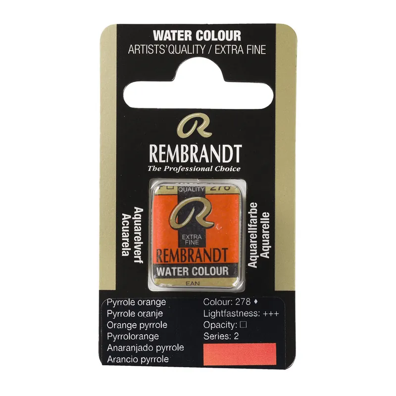 Rembrandt Aquarelverf Napje - Pyrrole Oranje #278 Premium