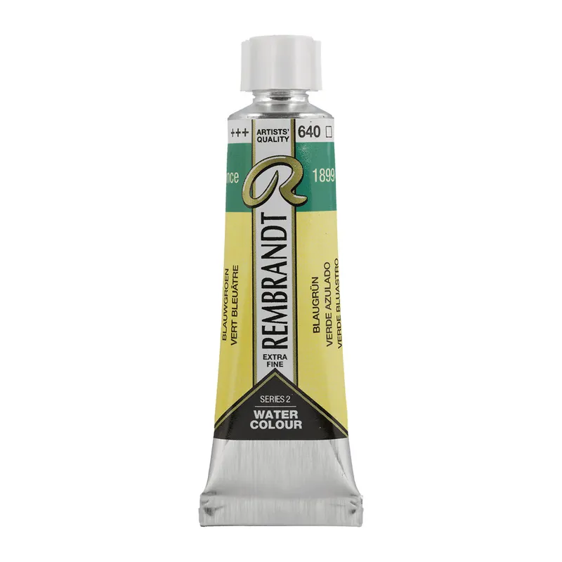 Rembrandt Aquarelverf Tube 10 ml - Blauwgroen #640 Op = Op