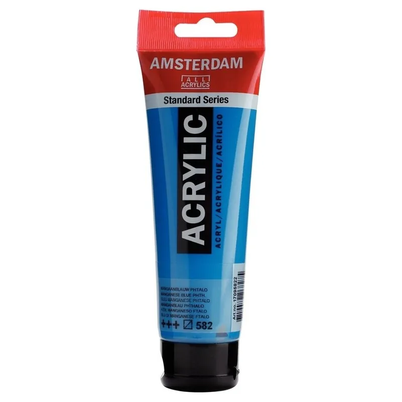 Royal Talens Amsterdam Acrylverf 120 ml - Mangaanblauw Phthalo 582 Exclusieve Aanbieding