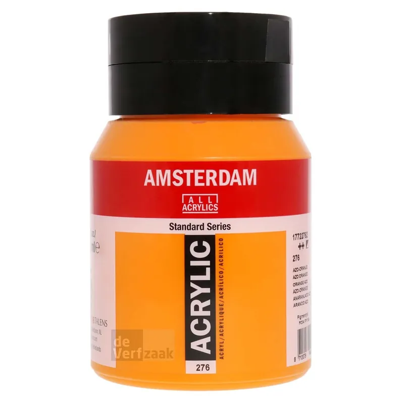 Royal Talens Amsterdam Acrylverf 500 ml - Azo-oranje 276 Favoriet
