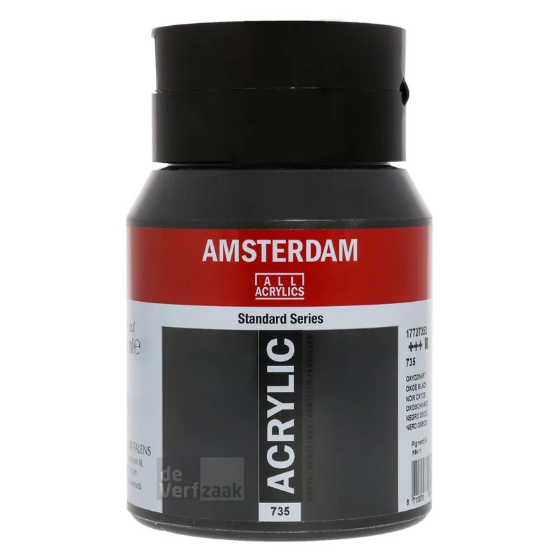 Royal Talens Amsterdam Acrylverf 500 ml - Oxydzwart 735 Veilige Betaling