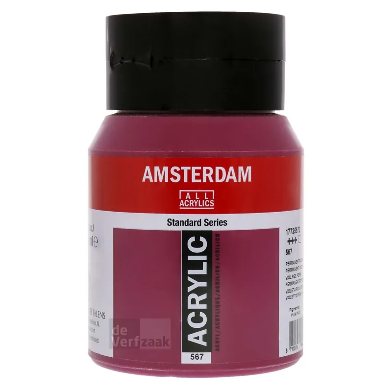 Royal Talens Amsterdam Acrylverf 500 ml - Permanentrood Violet 567 Meest Verkocht