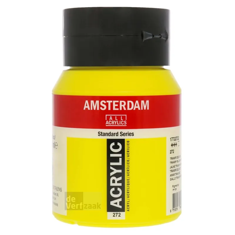 Royal Talens Amsterdam Acrylverf 500 ml - Transparantgeel Middel 272 Must-Have