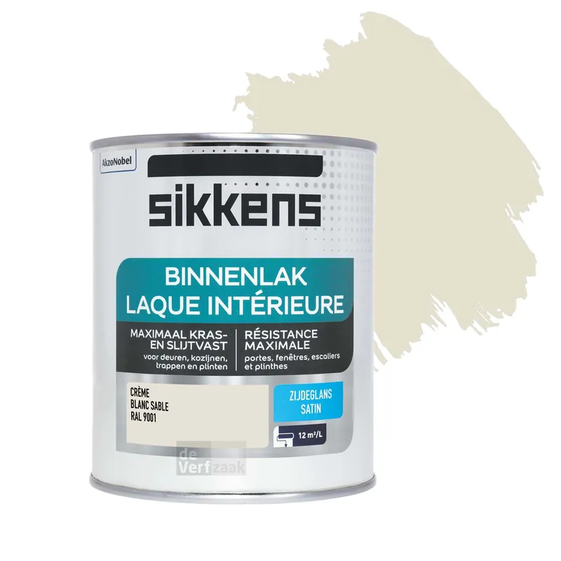 Sikkens Binnenlak Zijdeglans - RAL 9001 Veilige Betaling