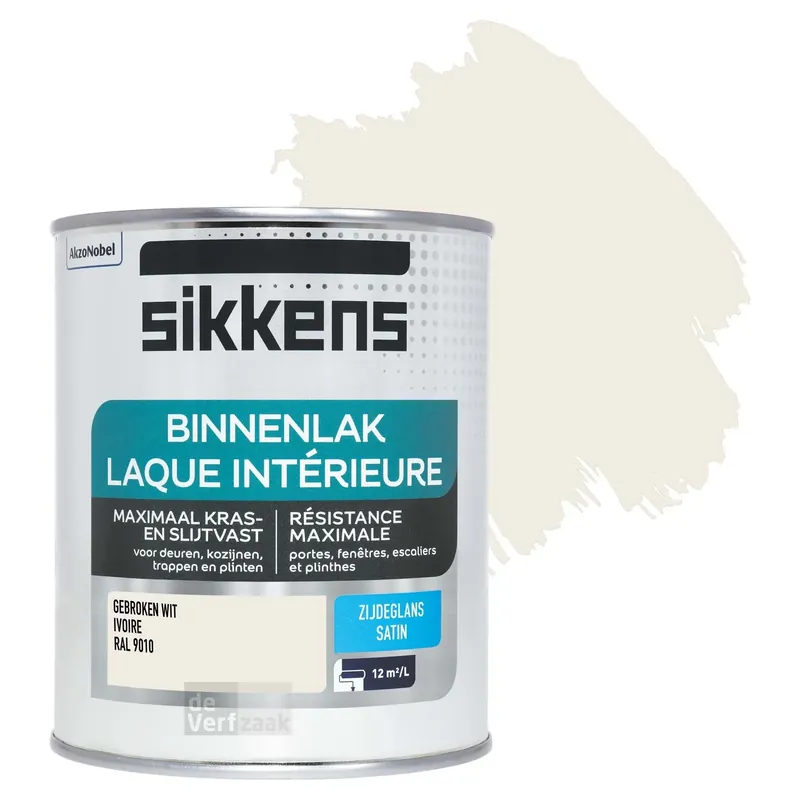 Sikkens Binnenlak Zijdeglans - RAL 9010 Nieuw