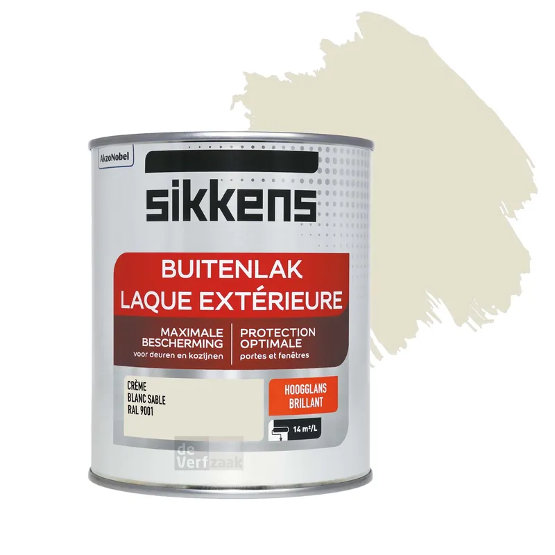 Sikkens Buitenlak Hoogglans - RAL 9001 Rechtstreeks Van De Fabrikant