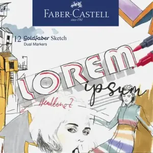 Gereduceerde Prijs Faber Castell Sketchmarker Goldfaber etui op alcoholbasis