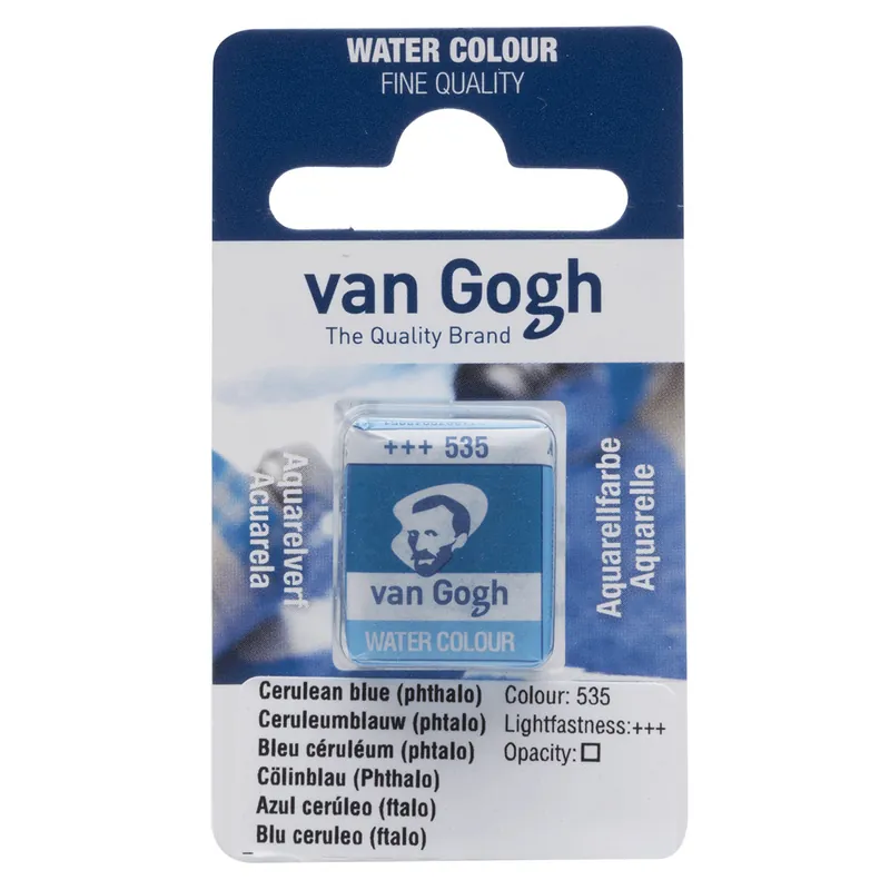 Van Gogh Aquarelverf Napje - Ceruleumblauw (Phtalo) #535 Gecertificeerd