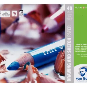 Van Gogh Spiraalgebonden Blok Teken en Schetspapier - 40 vellen - 160 gram - A5 Flitsaanbieding