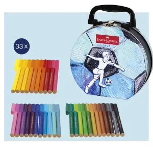 Premium Faber Castell Viltstift Connector - koffer "voetbal" 33 stuks