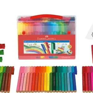 Uitverkoop Faber Castell Viltstiften Connector koffer - Viltstiften 60 stuks