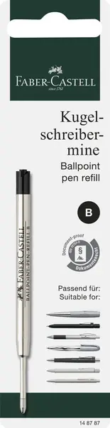 Rechtstreeks Van De Fabrikant Faber Castell Vulling Hexo balpen B - Zwart