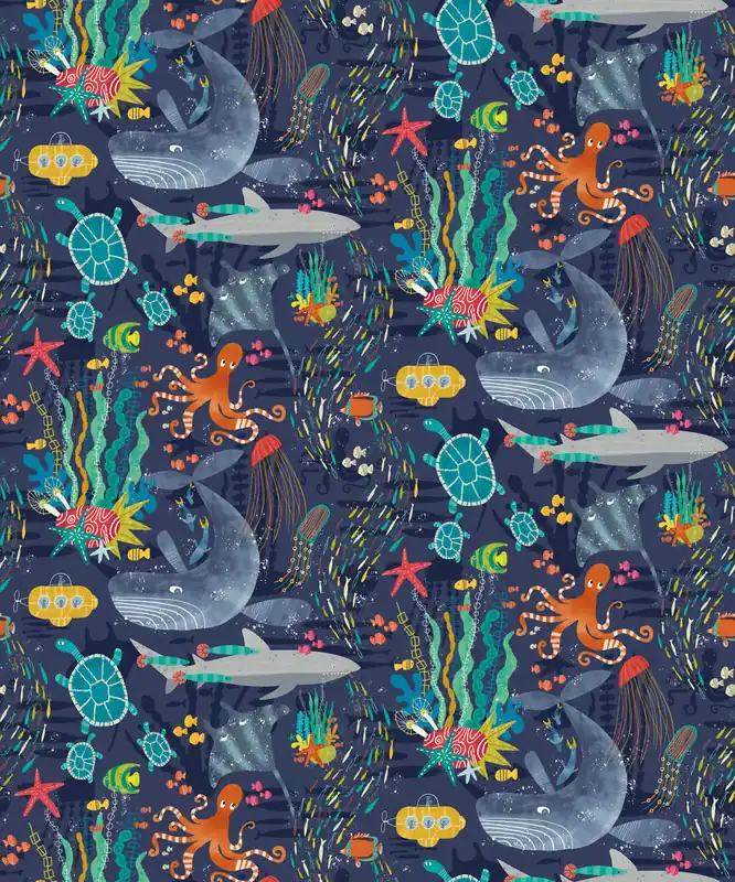 Bestseller Ohpopsi When I Grow Up - Beneath The Waves Prussian - WGU50130W