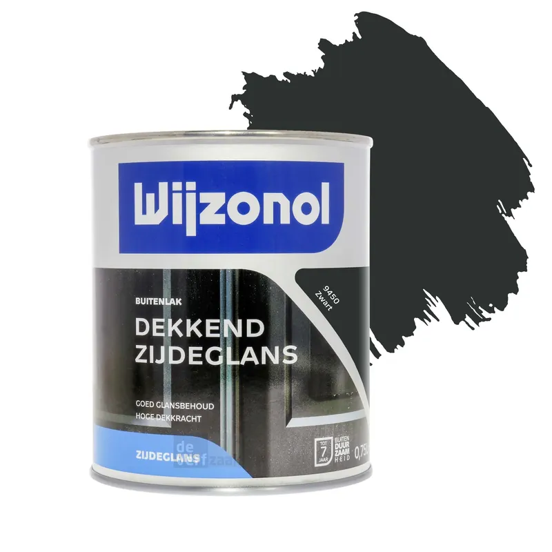 Betrouwbaar Wijzonol Dekkend Zijdeglanslak 750 ml 9450 Zwart
