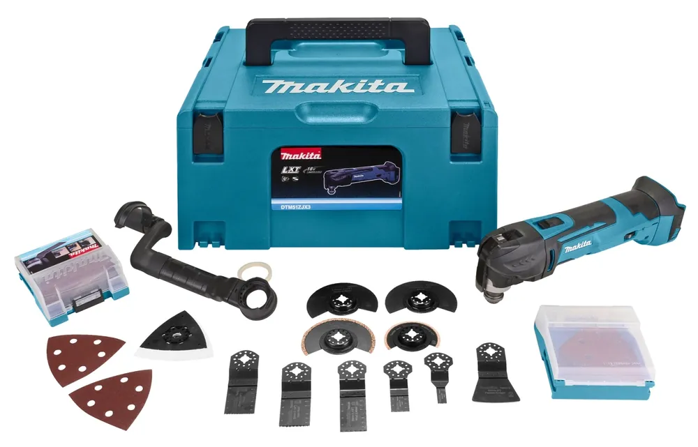 Makita DTM51ZJX3 18V Li-Ion Accu multitool body + 41 delige accessoireset in Mbox - snelwissel Aanbieding