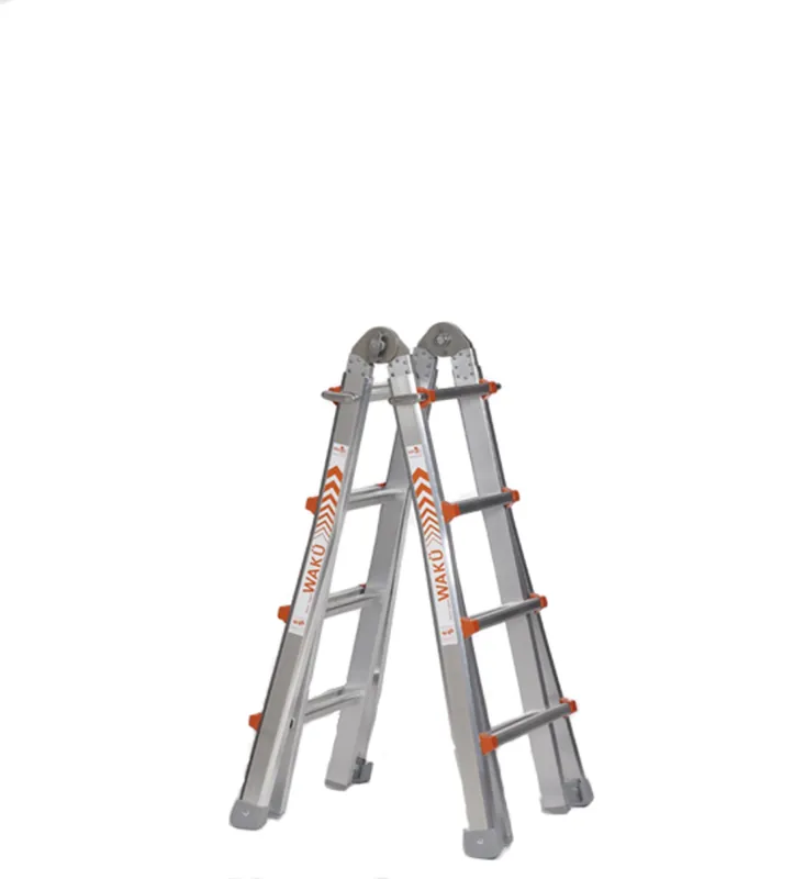 Voordeelprijs Little Jumbo Waku Model Telescopische vouwladder - max. werkhoogte 4.6m - 4x4 sporten