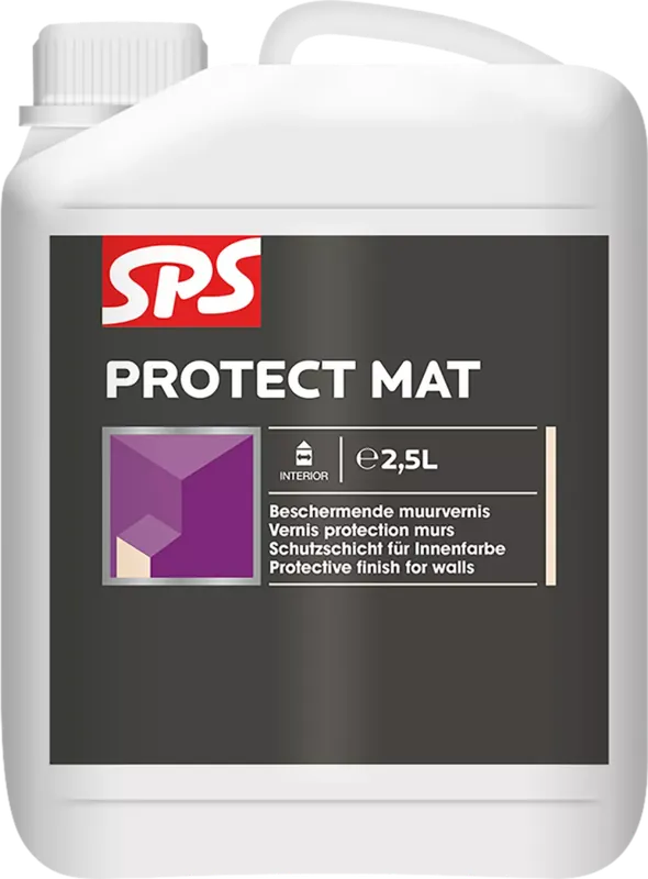 Speciale Aanbieding SPS Protect Mat Muurvernis - kleurloos - 2,5L