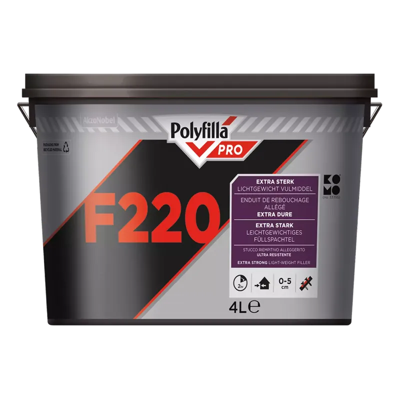 Polyfilla F220 Lichtgewicht Vulmiddel 4 Ltr Rechtstreeks Van De Fabrikant