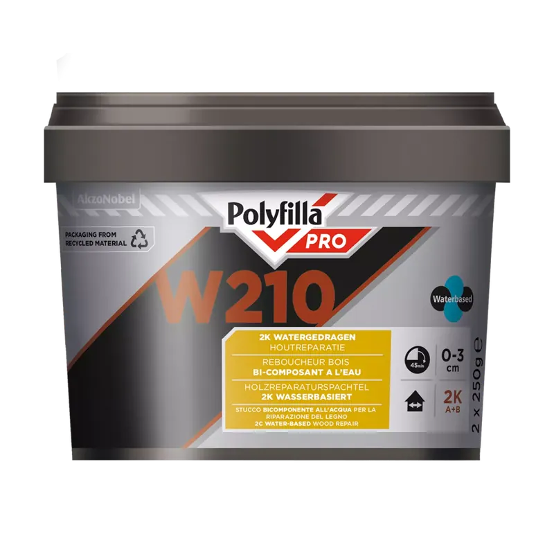 Polyfilla W210 2 K Watergedr. Houtvulmiddel 500 Ml (2 X 250 Betaalbaar