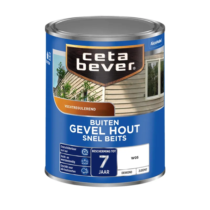 Gratis Retour CetaBever Snelbeits Gevel Hout dekkend - op kleur gemengd - 1L