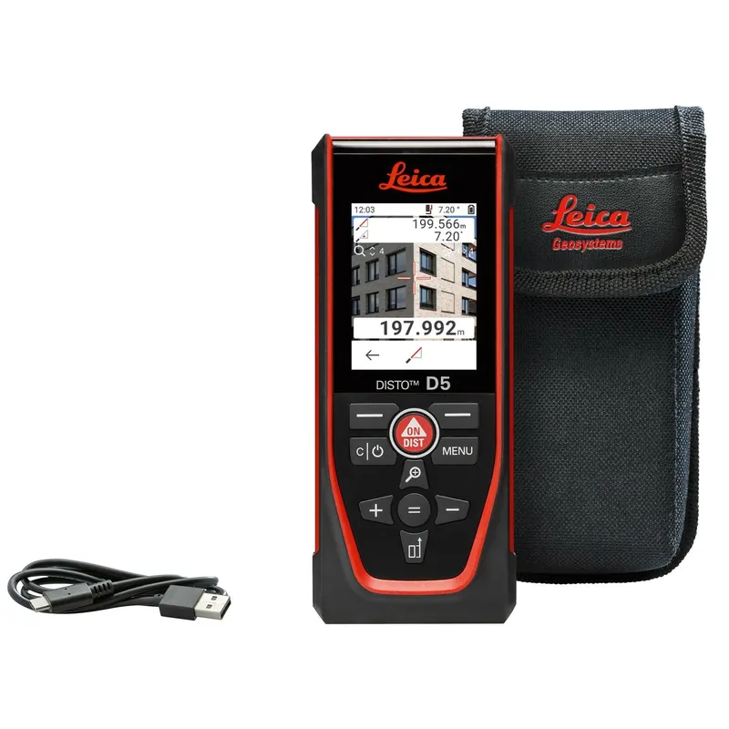 Tijdelijk Beschikbaar Leica Disto D5 Afstandsmeter in tas - Bluetooth - 200m - IP54