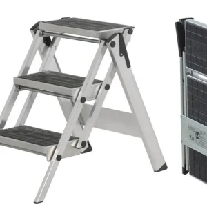 Little Jumbo 1313650300 Trap - Enkel - Aluminium - 3 treden kunststof - max. werkhoogte 2.70 m. Op = Op