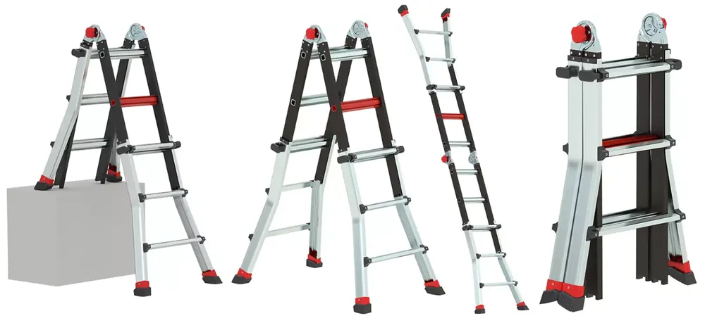 Altrex 503734 Varitrex Tele PRO+ Telescopische vouwladder - max. werkhoogte 4,9m - 4x4 sporten Snelle Levering