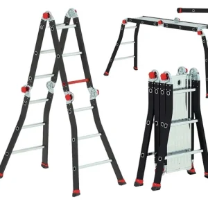 Altrex Varitrex PRO+ Vouwladder incl. platform - Aluminium - 4x3 sporten Aanbieding