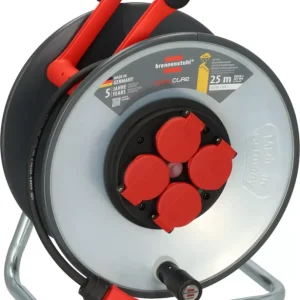 Beperkte Voorraad Brennenstuhl Professional SC 2100 SteelCore Kabelhaspel H07RN-F 3G1,5 - IP44 - 25m - Zwart