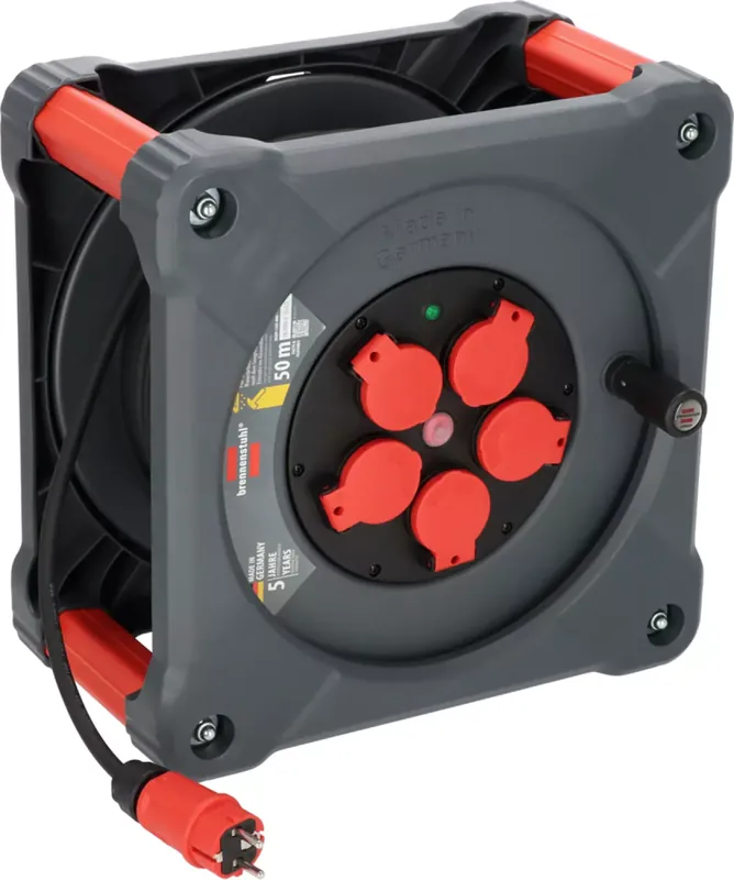 Lage Prijs Brennenstuhl Professional KA 5100 Bouwplaats Cube 5 voudig kabelhaspel H07RN-F 3G1.5 - IP44 - 50m - Zwart