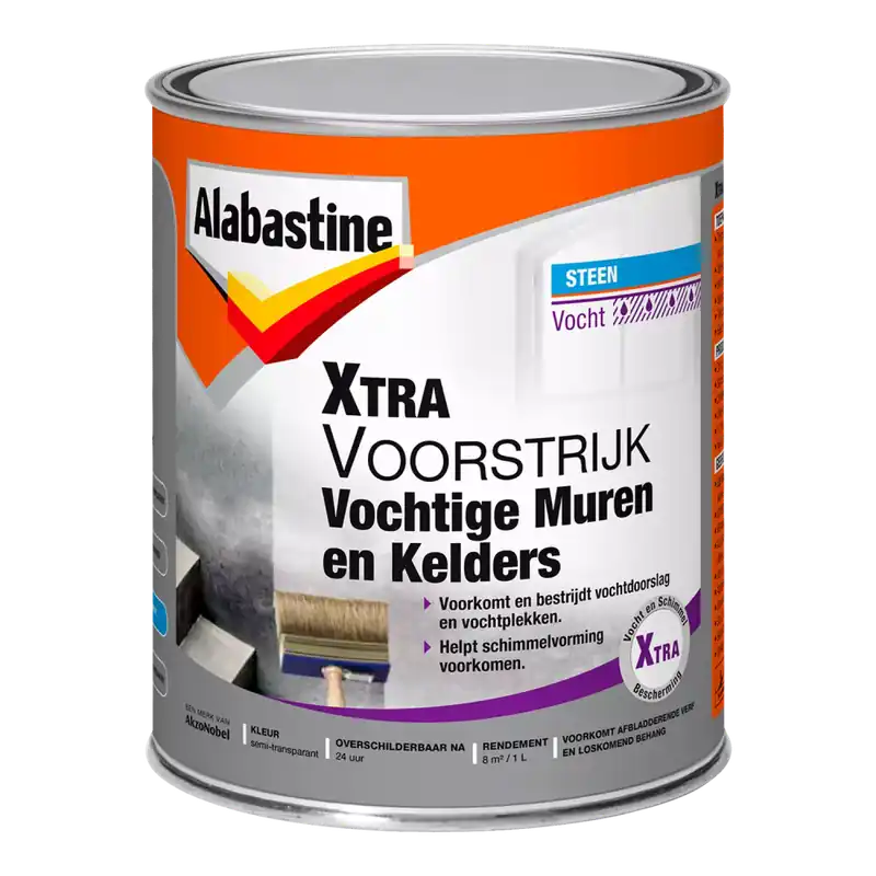 Alabastine Xtra Voorstrijk Vochtige Muren en Kelders Merkproduct