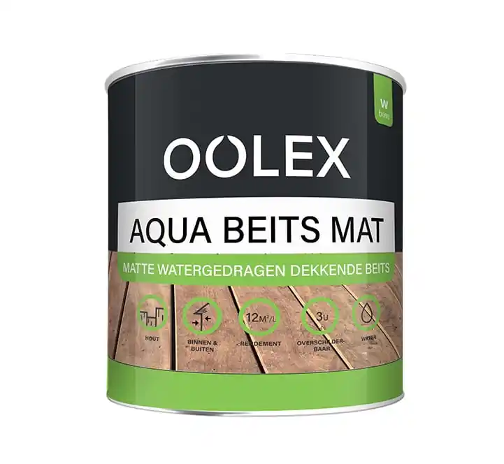 Oolex Aqua Beits Mat Dekkend 1 Liter Hoge Kwaliteit