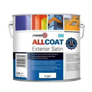 Zinsser Allcoat Exterior Satin 1 Liter Koopje