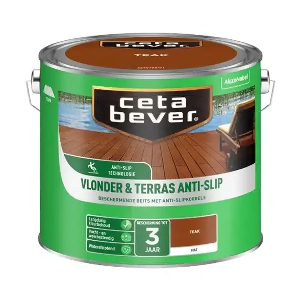 CetaBever Vlonder & Terrasbeits Anti-slip 2.5 Liter Rechtstreeks Van De Fabrikant