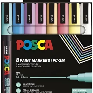 Beperkt Aanbod Posca set PC-3M x 8 Fine Soft Colours