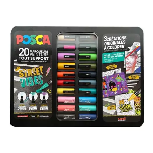 Posca Street Vibes Marker Set 20 Stuks Gecertificeerd
