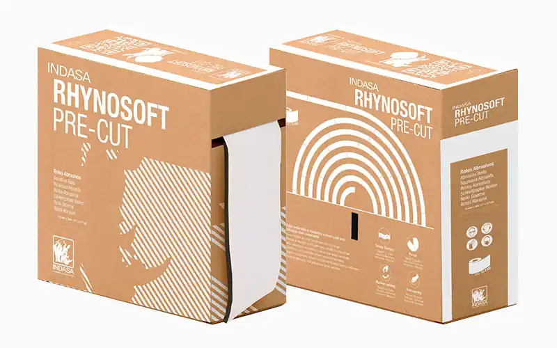 Direct Verzonden Rol Indasa Rhynosoft Precut 115 mm x 25 mtr P1000