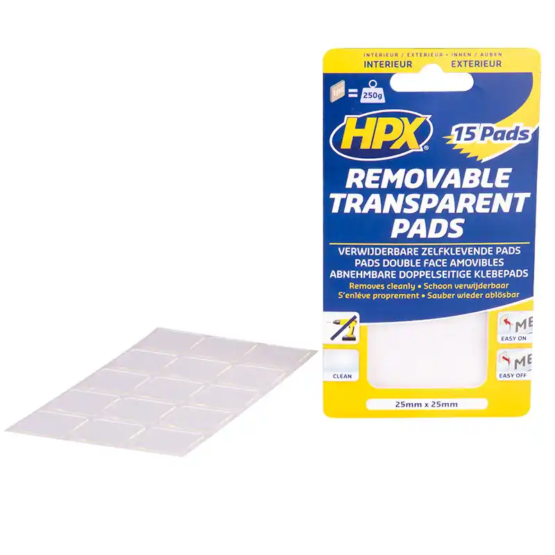 Favoriet HPX Removable Powerpads 25mm x 25mm 25 mm x 50 meter