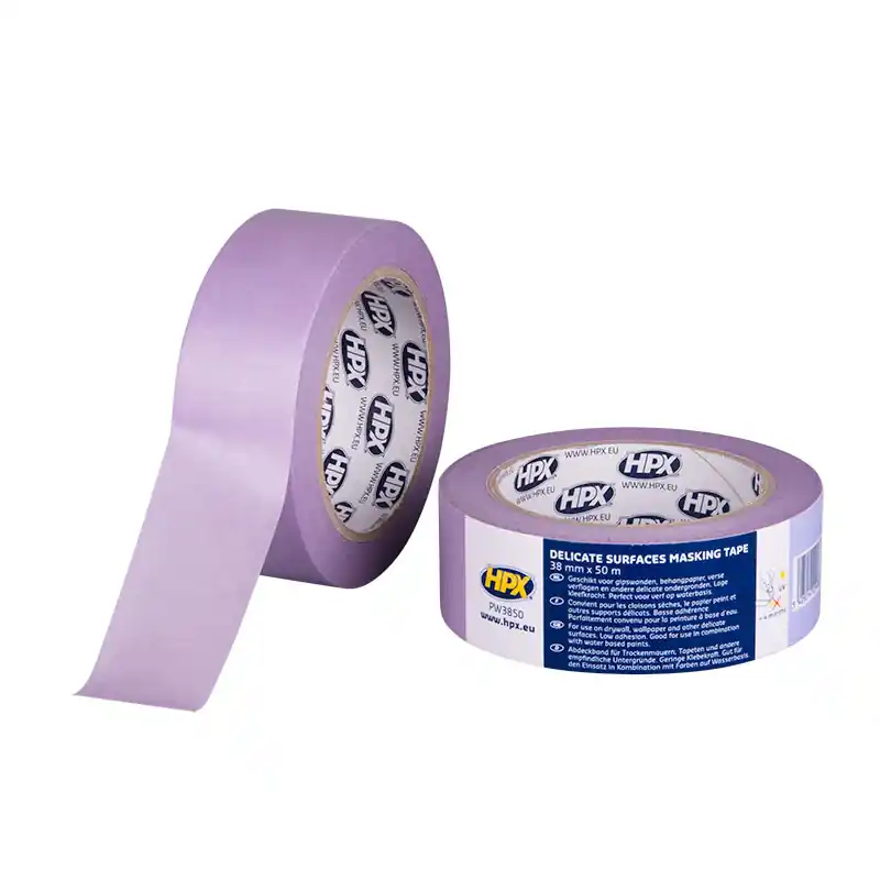 HPX Masking Tape Lichtklevend PW Paars 25 mm x 50 meter PW2550 Voordeelprijs